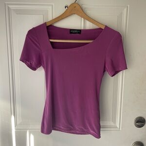 Purple square neck top #workwear
